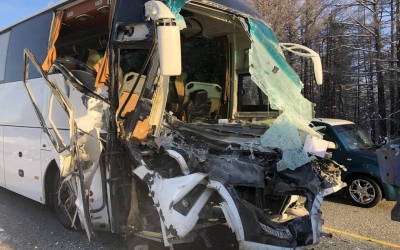 Водитель автобуса, попавшего в ДТП, скончался не приходя в сознание