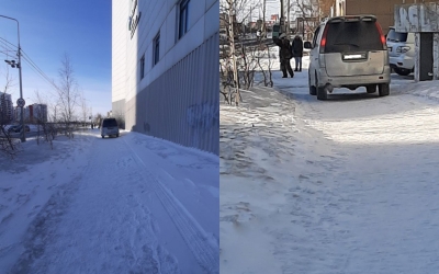 "Мало того, что ездят по тротуару, так еще и матами кроют": Жители Якутска возмущены поведением водителей