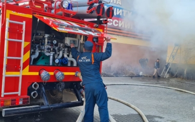 В Якутске произошел пожар в центре города
