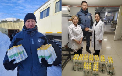Акционерное общество «Алмазы Анабара» группы АЛРОСА начало поставку кисломолочной продукции местного производителя на прииск "Маят"