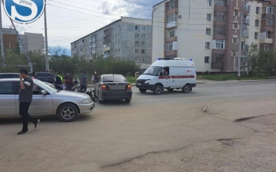 В Якутске в ДТП пострадал мотоциклист