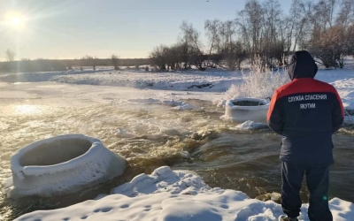 В Чурапчинском улусе во время сброса воды произошел прорыв дамбы