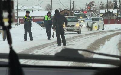 Женщина с топором заблокировала дорогу в селе в Якутии: Инспекторы ДПС задержали ее с помощью пистолета