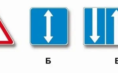 Обзор вопросов по дорожным знакам: правила приближения к участкам с встречным движением, порядок на перекрёстках и значение указателей