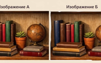 Веселая головоломка: найдите отличие на книжной полке за 10 секунд