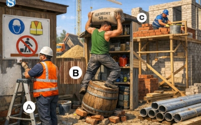 Головоломка на логику: Кто нарушает безопасность на стройке?