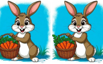 Ужин для зайчат: найдите одно отличие на картинке