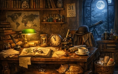 Тест на внимательность: Загляните в комнату алхимика на 10 секунд и постарайтесь запомнить детали