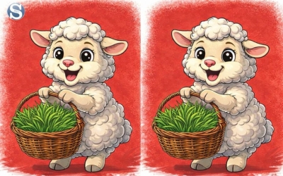 Бросьте вызов своему мозгу! Найдите отличие на картинке с овечкой за 10 секунд