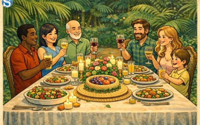 Вечеринка в тропическом стиле: найдите забытый головной убор гостя за 5 секунд