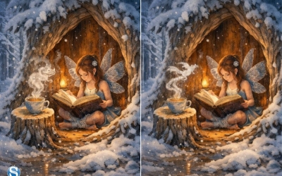 Удивительный тест на внимательность: найдите все отличия на картинке с феей за 10 секунд