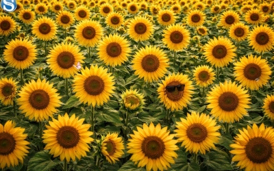 Тест на внимательность: найдите пчелку среди подсолнухов за 5 секунд