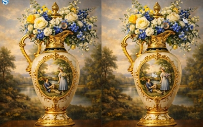 Тест на внимательность: найдите три отличия на картинке с кувшином за 10 секунд