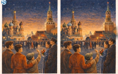 Тест СССР: на советской картинке изображена Красная площадь - найдите отличия