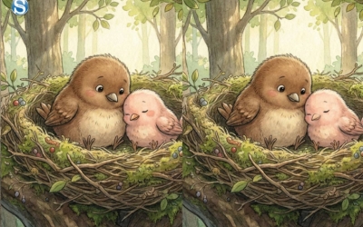 Тест на внимательность: птички отдыхают в гнездышке. Найдите три отличия за 10 секунд!