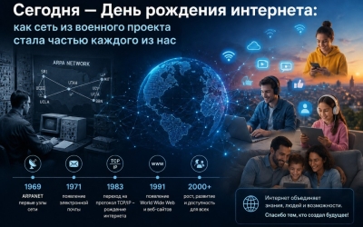 Сегодня — День рождения интернета: как сеть из военного проекта стала частью каждого из нас