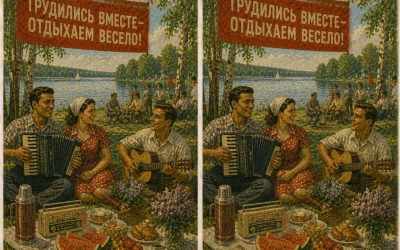 Тест на внимательность времен СССР: советский пикник - найдите 3 отличия