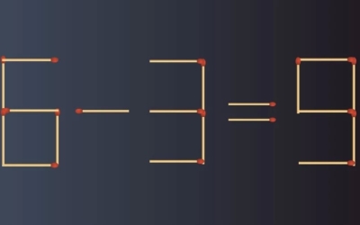 Тест IQ: исправьте уравнение 6−3=9, переложив всего одну спичку