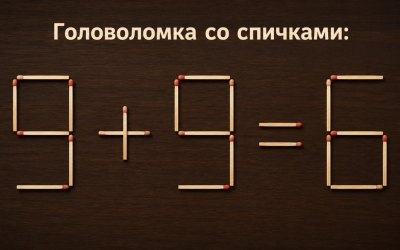 Головоломка со спичками: как из 9 + 9 = 6 получить верное равенство — разгадка опубликована
