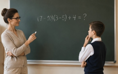 Решите пример из школьной программы за 10 секунд: (7 − 10)(3 − 5) + 4 = ? Большинство ошибается в знаках!