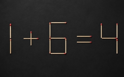 Головоломка со спичками: правильный ответ для 1 + 6 = 4. Как превратить абсурд в равенство за один ход