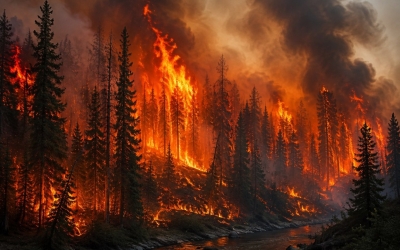 В Якутске поиски пропавшего на Вилюйском тракте мужчины приостановлены из-за лесного пожара
