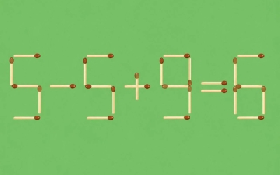 Головоломка со спичками: как превратить 5−5+9=6 в верное равенство за один ход?