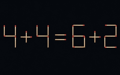 Ответ на головоломку со спичками: второй ответ на верное равенство 4+4=6+2