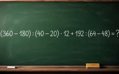 Математический челлендж: решите пример (360 − 180) : (40 − 20) · 12 + 192 : (64 − 48)