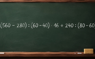 Математический челлендж: решите пример (560 − 280) : (60 − 40) · 16 + 240 : (80 − 60)