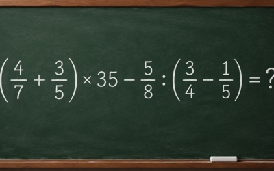 Математический челлендж: решите пример с дробями (4/7 + 3/5) × 35 − 5/8 : (3/4 − 1/5)