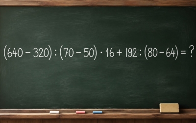 Математический челлендж: решите пример (640 − 320) : (70 − 50) · 16 + 192 : (80 − 64)