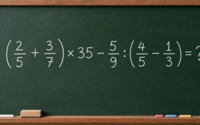 Математичесмкий челлендж: решите пример (2/5 + 3/7) × 35 − 5/9 : (4/5 − 1/3)