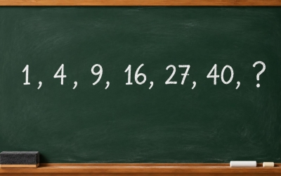 Логическая задача: продолжите ряд 1, 4, 9, 16, 27, 40, ?
