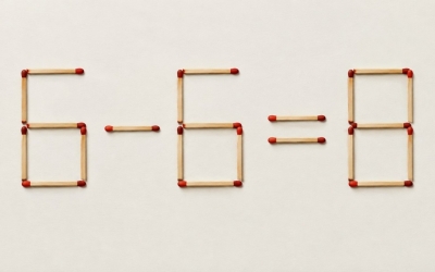 Ответ на головоломку со спичками: как из 6 − 6 = 8 сделать верное решение