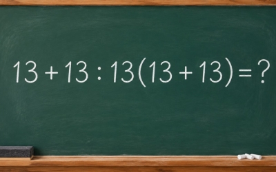 Математический челлендж: решите пример 13 + 13 : 13(13 + 13) = ?