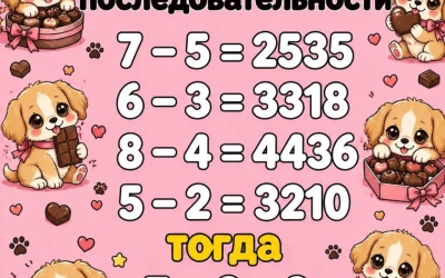 Задачка на логику: почему 7−5=2535 и чему равно 7−3?