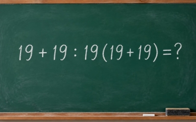 Математический челлендж: 19 + 19 : 19(19 + 19) = ?