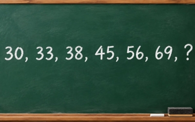 Задачка на логику: продолжите ряд 30, 33, 38, 45, 56, 69, ?