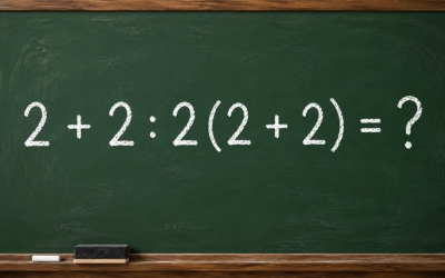 Математический челлендж: решите пример 2 + 2 : 2(2 + 2) = ?