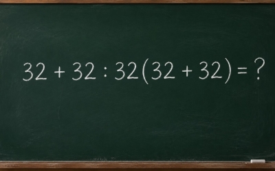 Математический челлендж: решите пример 32 + 32 : 32(32 + 32) = ?