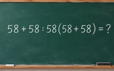 Сможете ли вы решить пример 58 + 58 : 58(58 + 58) без ошибки?