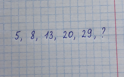 Сможете ли вы найти закономерность в ряду 5, 8, 13, 20, 29, ?