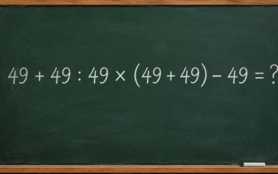 Математический челлендж: 49 + 49 : 49(49 + 49) − 49 = ?