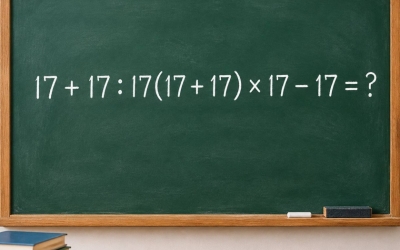 Порядок действий: 17 + 17 : 17(17 + 17) × 17 − 17 — где чаще всего ошибаются