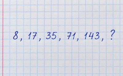 Задача на логику: какое число продолжает ряд 8, 17, 35, 71, 143, ?