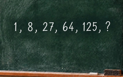 Числовой ряд на доске: 1, 8, 27, 64, 125, ? — сможете понять логику счёта?