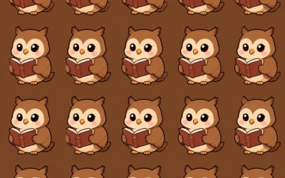 Тест на внимательность: совы читают книжки. Найдите сову с отличием. У вас есть 5 секунд!