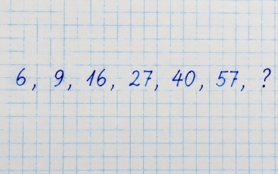 Ответ на логическую задачу: сумели продолжить ряд 6, 9, 16, 27, 40, 57, ?