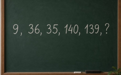 Логическая головоломка: какое число продолжит ряд 9, 36, 35, 140, 139, ?